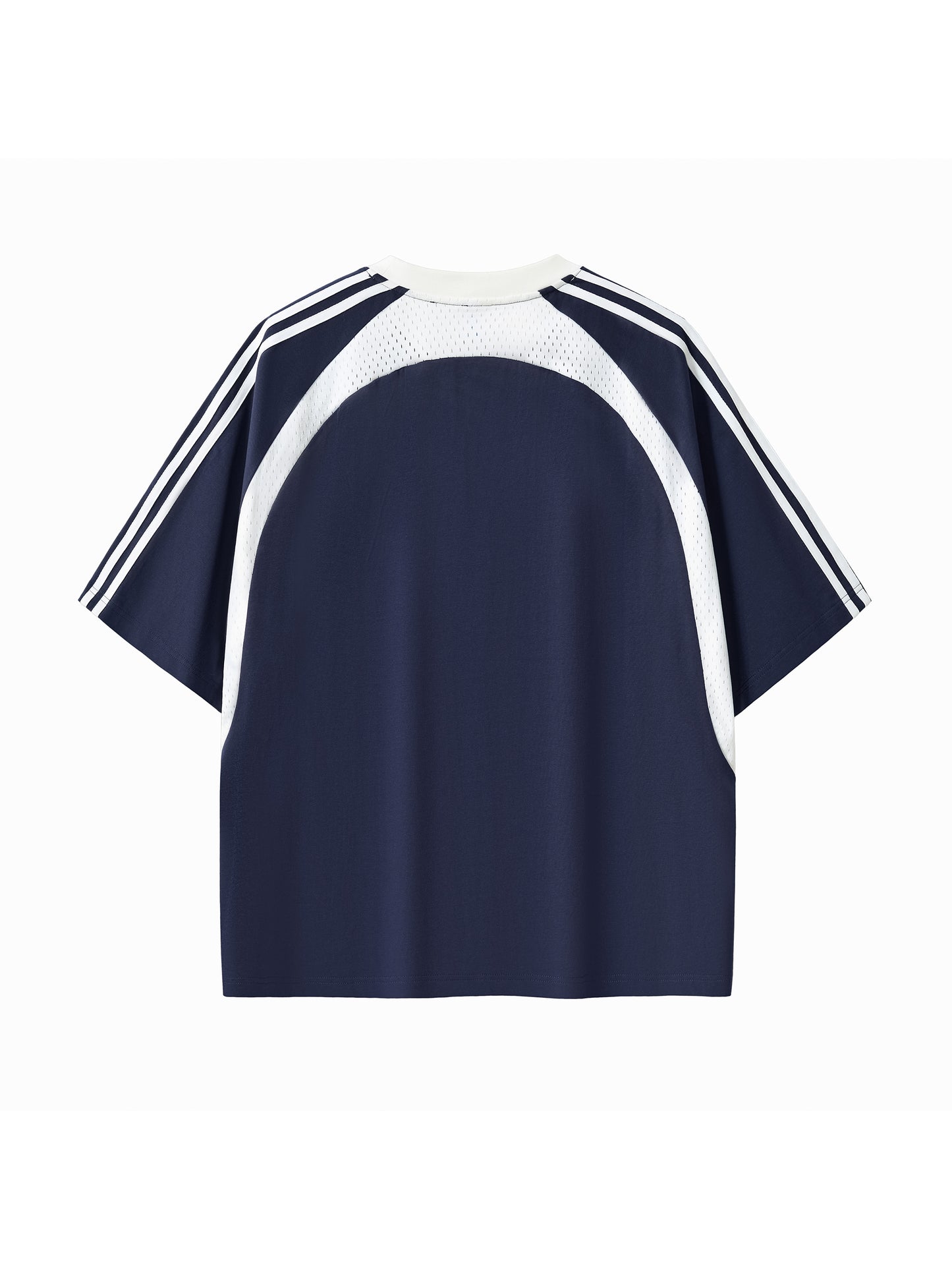 SIGMAINFTVITGEVIBES, Contrast Stripes Panel Mesh T-shirt