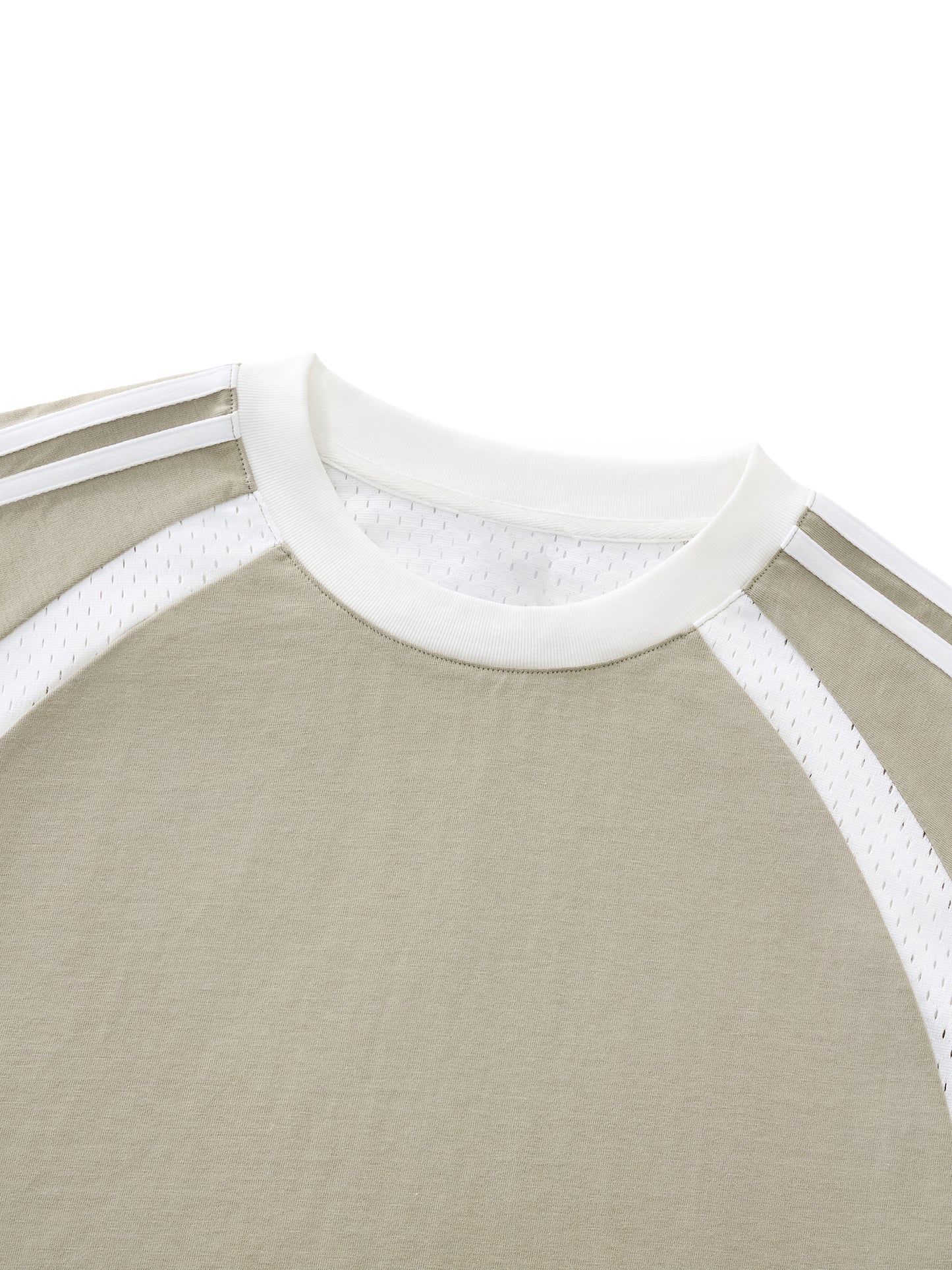 SIGMAINFTVITGEVIBES, Contrast Stripes Panel Mesh T-shirt
