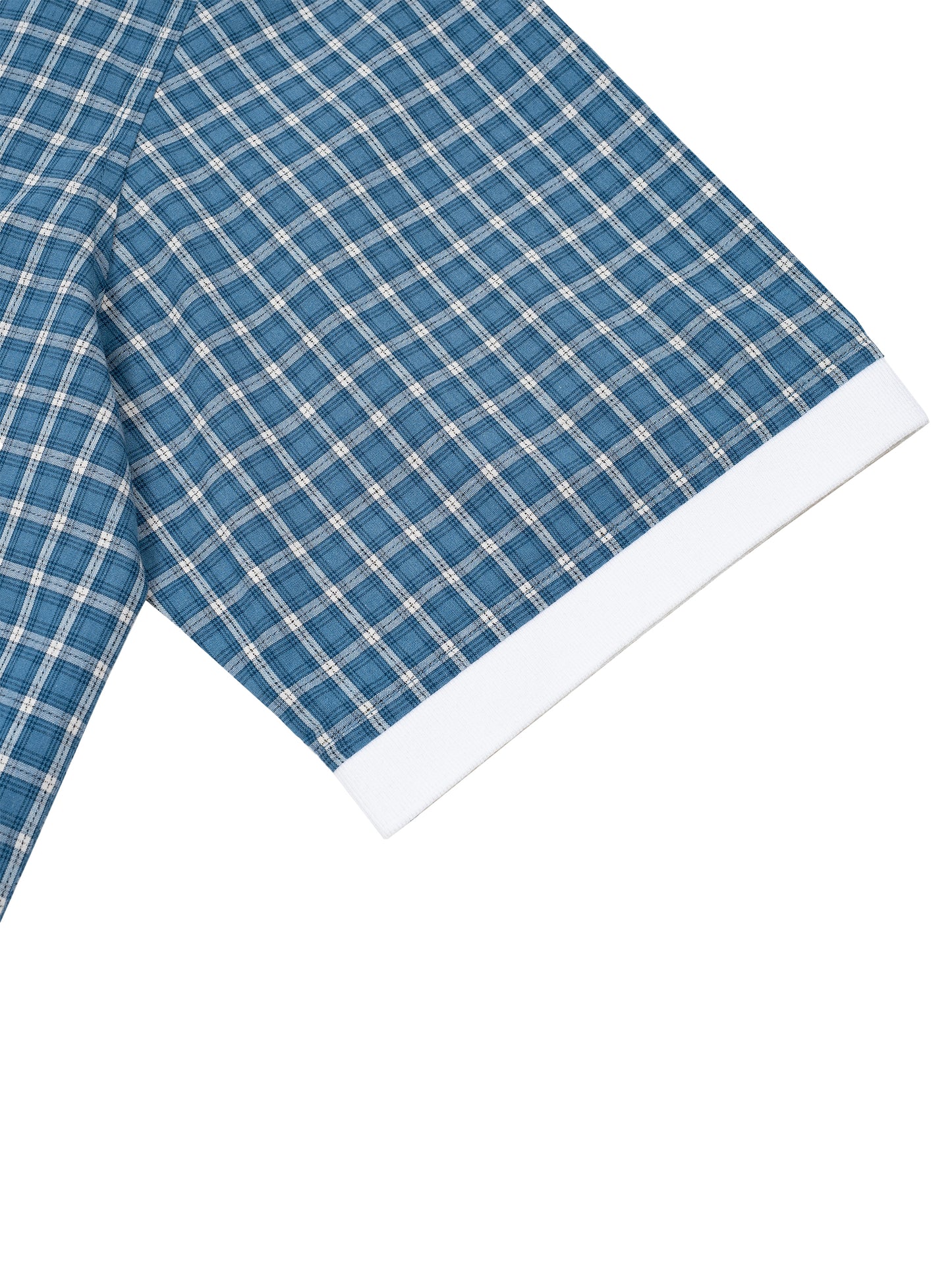 Kings Of Cards DupI, Unisex Boxy Plaid Color Block Polo Shirt