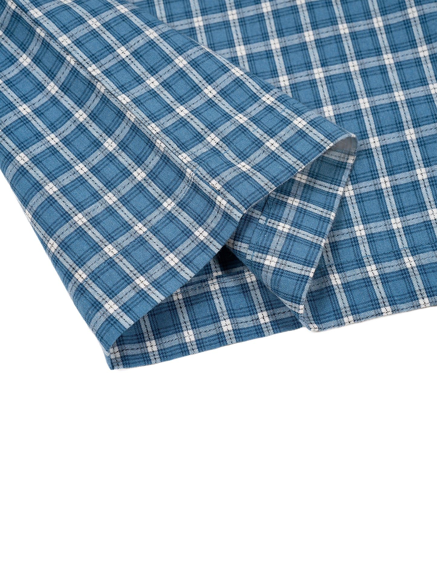 Kings Of Cards DupI, Unisex Boxy Plaid Color Block Polo Shirt
