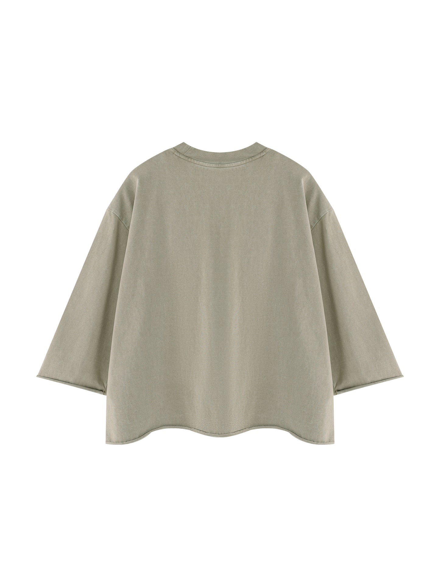 Mountain Top, Unisex Mineral Wash Raw Hem Boxy T-Shirt