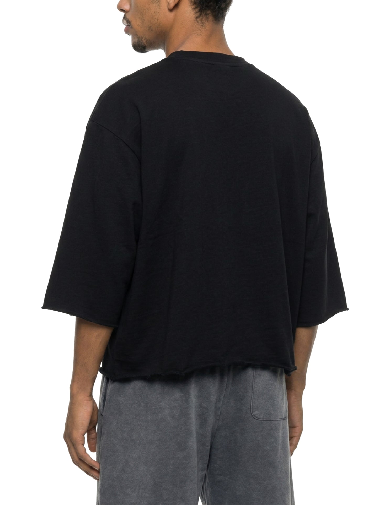 Mountain Top, Unisex Mineral Wash Raw Hem Boxy T-Shirt