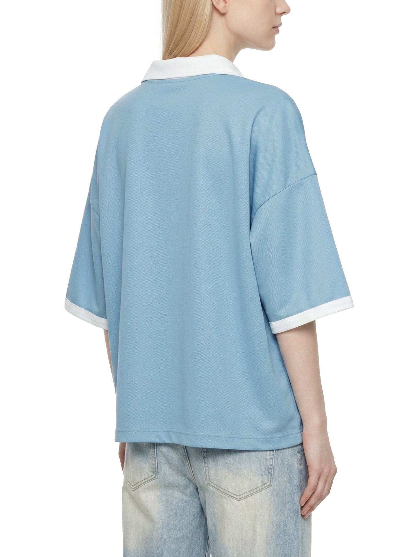 Bcats Sports DupI, Unisex Collared Piping Boxy Soccer Jersey