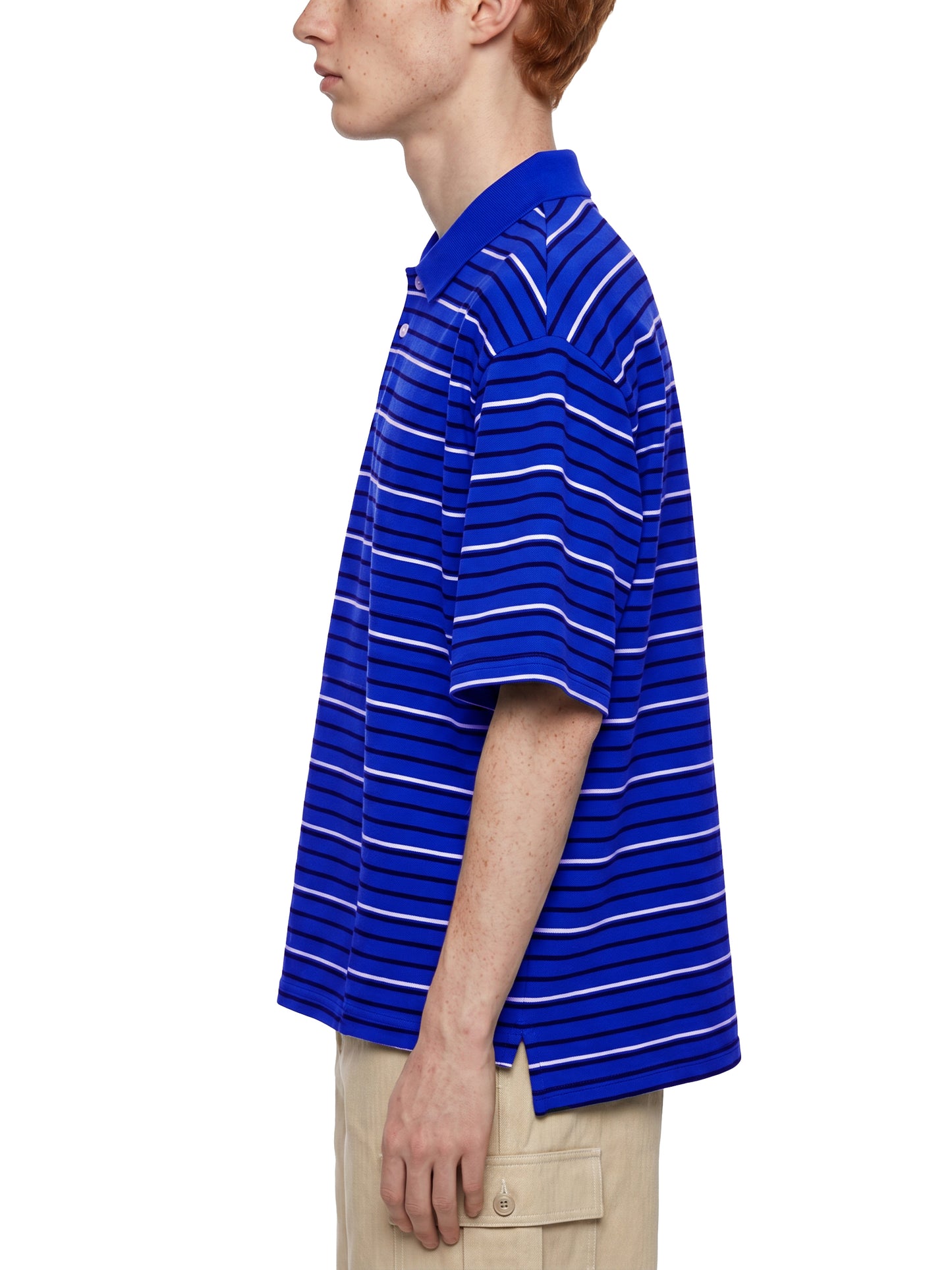 dragon skull, Unisex Striped Boxy Collared Polo Shirt