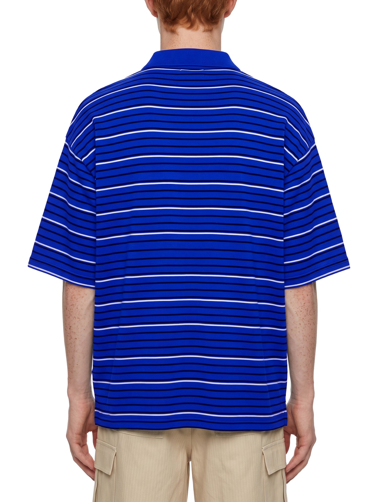 dragon skull, Unisex Striped Boxy Collared Polo Shirt