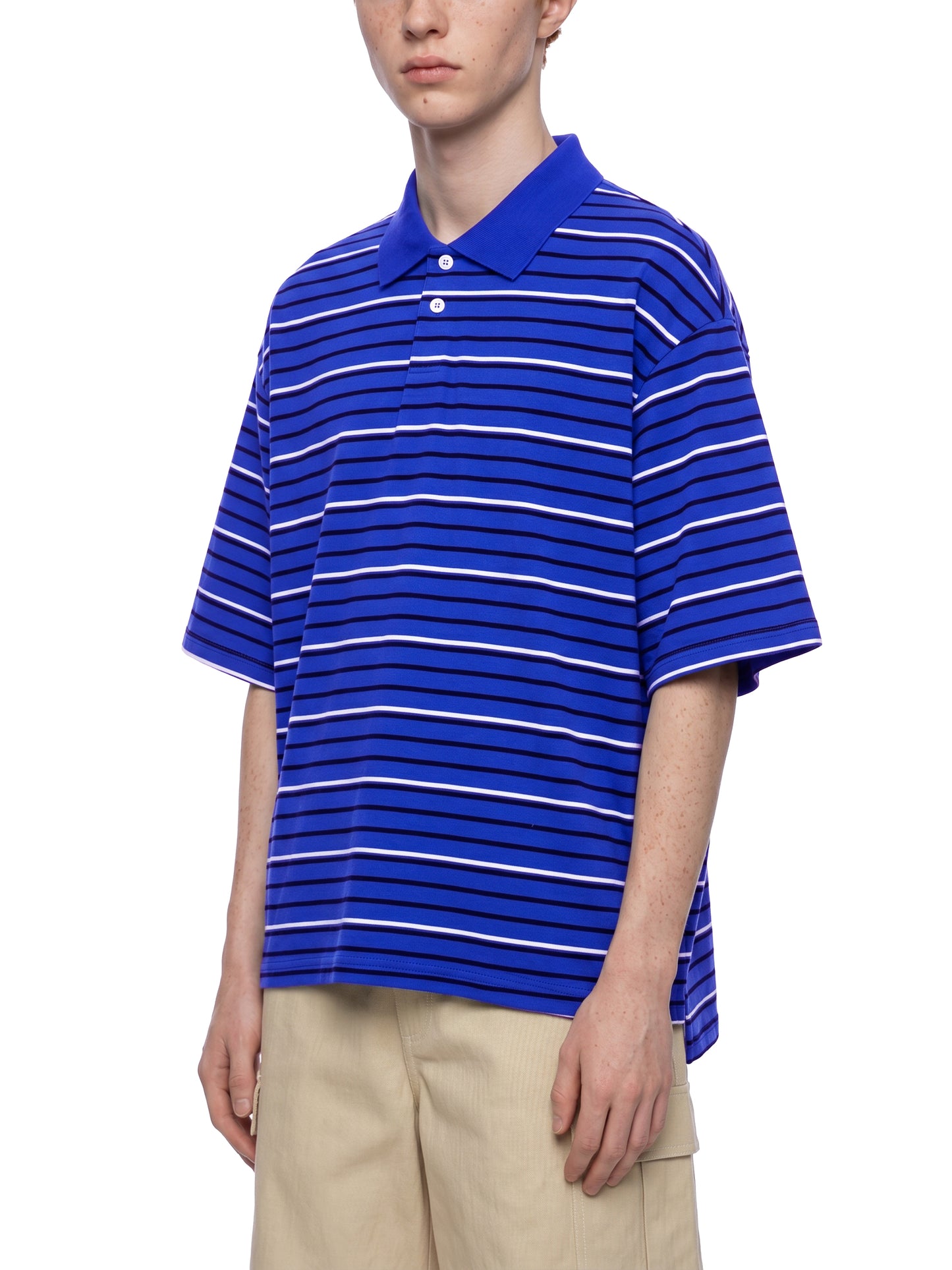 dragon skull, Unisex Striped Boxy Collared Polo Shirt